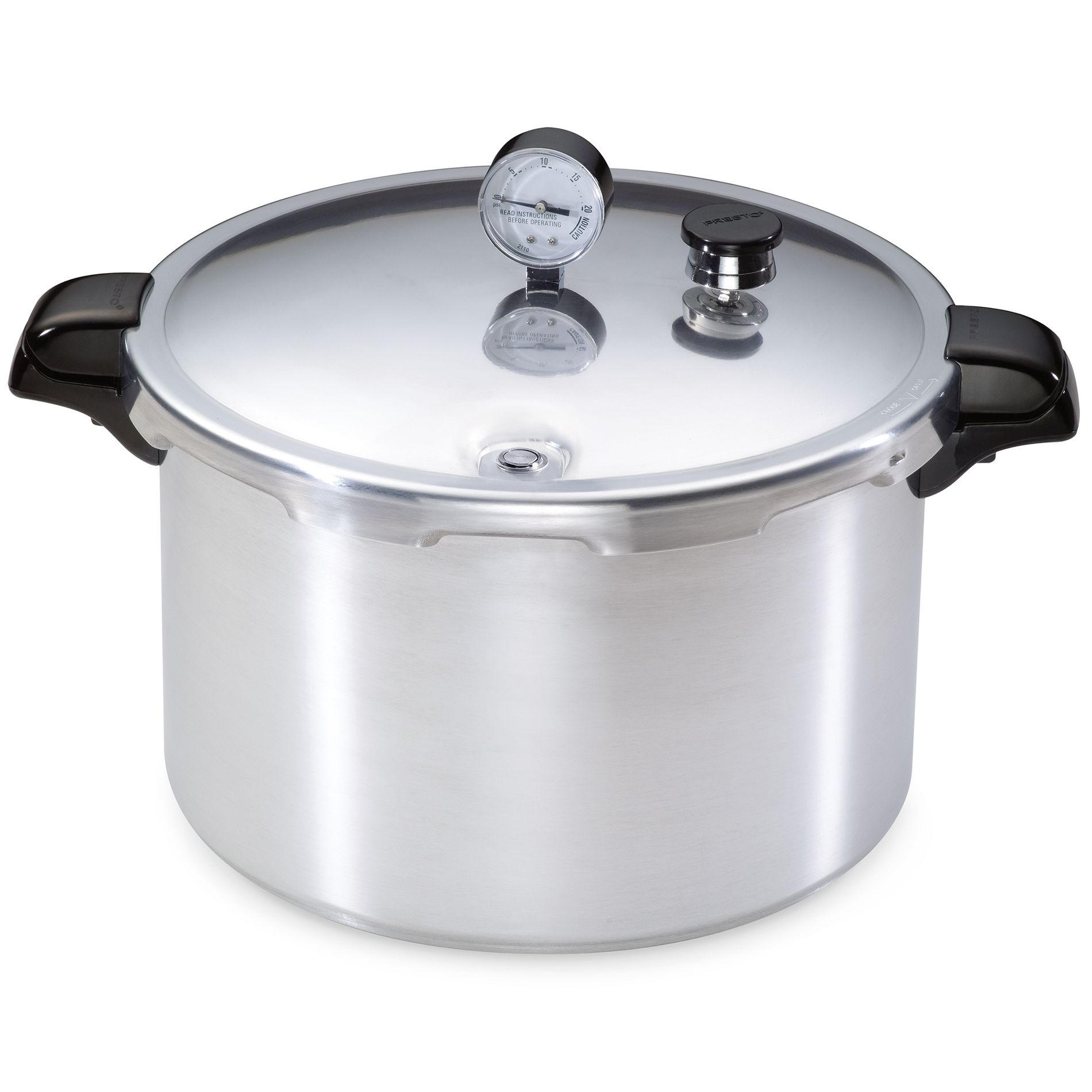 Presto Pressure Canner, Aluminum Boiling Water Canner with Rack, Gauge, and Induction Capability for Kitchen, Silver