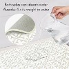 LunaLulinlk 24" x 18" Dish Drying Mat Set of 2 Microfiber Dish Drainer/Rack Pads with Hanging Loop Beige Damask - 4 of 4