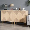 KTMBDW Sideboard Buffet Cabinet - Modern Larger Credenza Kitchen Storage Cabinet with 4 Doors - Accent Buffet Console Table for Dining Room Hallway - 3 of 4