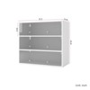 SKRAN Glass Door Shoe Box Storage Cabinet with Multiple shoe boxes- MDF Material - 3 of 4