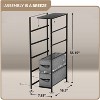 Sorbus 5 Drawers Narrow Dresser with Steel Frame, Wood Top & Easy Pull Fabric Bins for Small Spaces, Closets, Bedrooms, Bathrooms & Laundry - 4 of 4