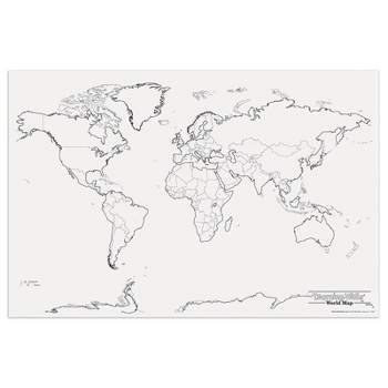 Pacon® Learning Walls, World Map, 48" x 72", 1 Piece