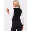INSPIRE CHIC Women's Steampunk Velvet Sleeveless Button-Down V-Neck Suit Vest - 4 of 4