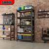 Vynxaria 5-Tier Utility Storage Shelves - Adjustable Height Shelving, Black, 72"H x 35.5"W x 15.8"D - 3 of 4