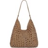 FATMOON Straw Beach Tote Bag for Women Raffia Crochet Purse Large Summer Hobo Woven Shoulder Handbag for Vacation - 2 of 4