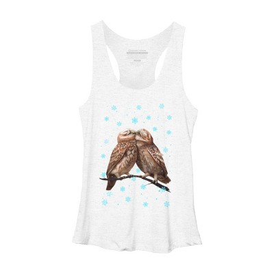 Women's Design By Humans Christmas owl By kodamorkovkart Racerback Tank Top