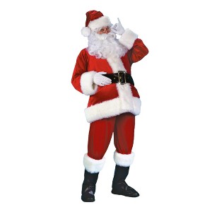 Fun World Red and White Santa Claus Men Christmas Costume Suit - XL - 1 of 4