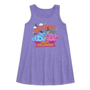 Girls' - Blue's Clues & You! - Witching You A Happy Halloween Graphic Sleeveless Aline Dress - 1 of 3