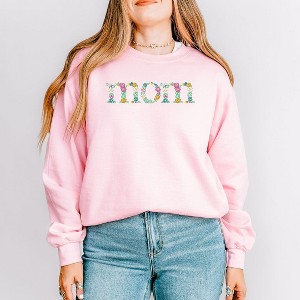 Simply Sage Market Women's Graphic Sweatshirt Embroidered Mom Floral - 1 of 4