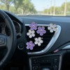 Anna-Kaci 6-Piece Pink Flower Car Air Vent Clip Set with Gold Accent Petals - 3 of 4
