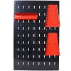 Alilang Pegboard Steel Wall Organizer Kit with 17x Included Peg Hooks and Racks 4 ft x 2 ft and 132 lbs Capacity-Black - 4 of 4
