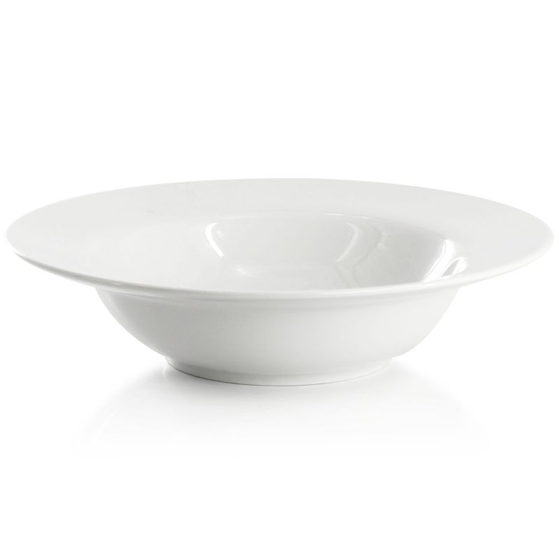 Our Table Simply White 6 Piece 8.7in Porcelain Soup Bowl Set in White, 3 of 6