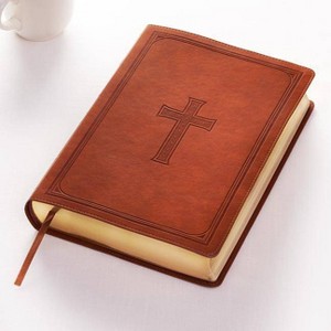 KJV Super Giant Print Lux-Leather Tan - Large Print (Leather Bound) - 1 of 1