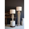 Tall Oval Wooden Floor Lamp 63 Inch – Base with Fabric Shade – Modern Accent By Kalalou - 4 of 4