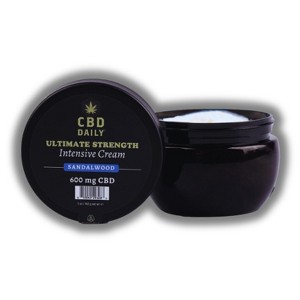Earthly Body Daily Ultimate Strength Intensive Cream (600mg, 5 oz.) - Sandalwood | Deeply Moisturizing for Therapeutic Relief - 1 of 2