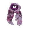 Wrapables Lightweight Sheer Silky Feeling Georgette Scarf, Peach Tree in Orchid - 4 of 4