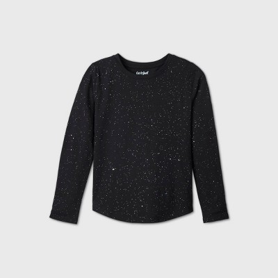 black sparkle t shirt