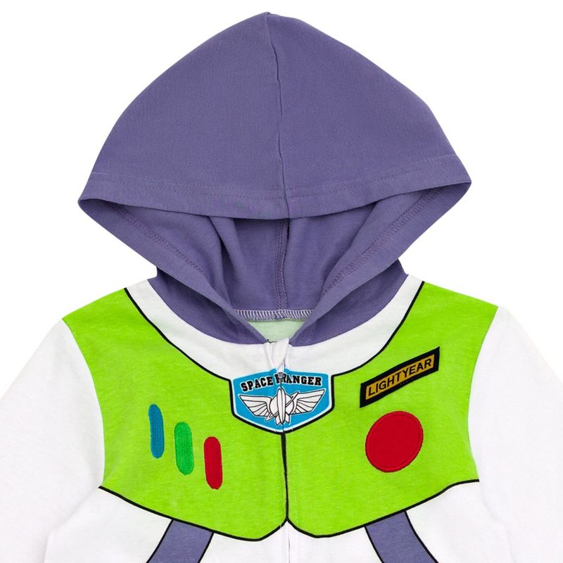 Disney Pixar Toy Story Buzz Lightyear Zip Up Cosplay Coverall Newborn to Toddler, 3 of 7