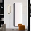 WallBeyond 43"x16" Square Aluminum Wall Mirror Black - 3 of 3