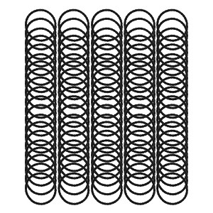 Unique Bargains Women's Spiral Pattern Hair Ropes Black 100 Pcs - 1 of 3