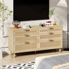 Rattan Storage Cabinet Rattan Drawer, CENGHU 6-Drawer Dresser, Clothes Storage Cabinet, for Bedroom, for Hallway, Living Room, Bedroom - 3 of 4