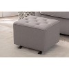 Delta Children Emma Diamond Tufted Gliding Ottoman, French Gray - 4 of 4