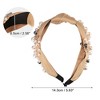 Unique Bargains Women's Fashion Wide Faux Pearl Bead Knotted Headbands 1 Pc - 4 of 4