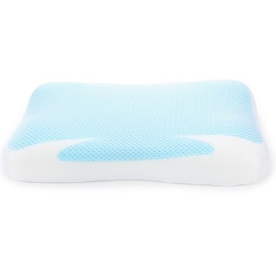 Cheer Collection White Cooling Gel Memory Foam Pillow