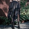 Women's Gothic Punk Mini Skirt with Lace Trim Asymmetrical Hem Midi Skirt for Daily Wear Costume Party - 2 of 4