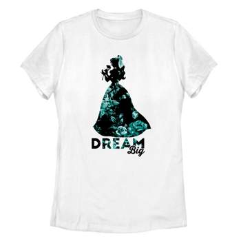 Women's Beauty and the Beast Belle Dream Big Floral Print T-Shirt