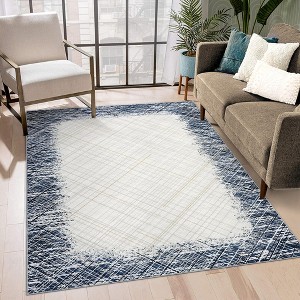 COZONY Washable Area Rug Runner, Machine Washable Non-Slip Stain Resistant Carpet Mat, Modern Minimalist Border for Living Room Decor - 1 of 4