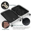 3-Piece Hardshell Luggage Set (20"/24"/28"),Lightweight Suitcase with USB Port,20" 24" Front Opening Carry-On Suitcase with Cup Holder–Cuddlewood - 3 of 4