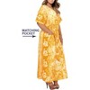 HAPPY BAY Women's Summer Pocket Nightgown Batik Caftan for Womens Sleepwear Long House Loungewear Dashiki Dress Plus Size - 3 of 4