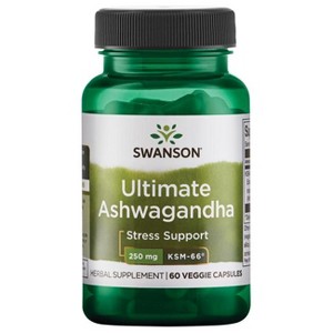 Swanson Herbal Supplements Ultimate Ashwagandha - Ksm-66 250 mg 60 Veg Caps. - 1 of 2
