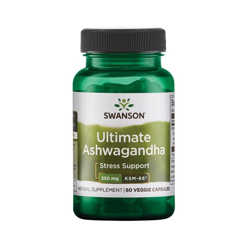 Swanson Herbal Supplements Ultimate Ashwagandha - Ksm-66 250 mg 60 Veg Caps, 1 of 3