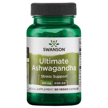 Swanson Herbal Supplements Ultimate Ashwagandha - Ksm-66 250 mg 60 Veg Caps