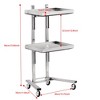 NAYSAYE Salon Rolling Dolly Stainless Steel Foldable Design with Double Storage Tray for Beauty Spa, Silvery, 15.75"*11.8"*33.86" - 3 of 4