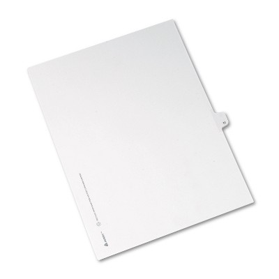 Avery Allstate-Style Legal Exhibit Side Tab Divider Title: 11 Letter White 25/Pack 82209