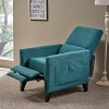 GDFStudio Alscot Contemporary Fabric Pushback Recliner with Nailhead Accents - 2 of 4