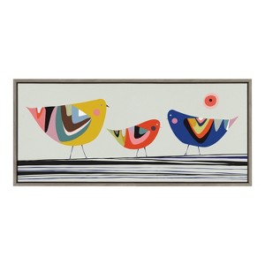Kate and Laurel Sylvie Family Tree 3 Birds Framed Canvas by Rachel Lee of My Dream Wall - 1 of 4