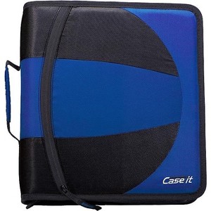 Case-it The Dual 2-in-1 Zipper Binder Includes Pencil Pouch Multiple Pockets - 600 Sheet Capacity - Comes with Shoulder Strap - 1 of 3