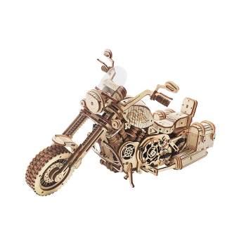 Mechanical Wooden Puzzle Cruiser motorcycle - Hands Craft