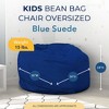 Ultimate Sack Kids Bean Bag Chair, Oversized Comfortable Indoor Floor Lounger, Giant Foam-Filled Furniture for Relaxing, Electric Blue Suede - 2 of 4