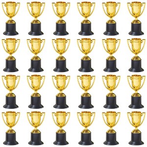 Juvale 24 Pack Mini Trophies, Gold Award Trophies for All Ages, Participation Trophy Cup for Sports, Tournaments, Competitions, 4 in - 1 of 4