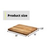 5Pcs Wooden Cutting Board with Grip Handles, Groove solid wooden platter, Wooden Trays, Chopping Board for Meat, Fruit, Cheese - 2 of 4
