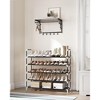 SONGMICS Shoe Rack with Shelves for Closet Entryway Shoe Organizer,Easy to Assemble Metal Shoe Storage Shelf,Black - 2 of 4