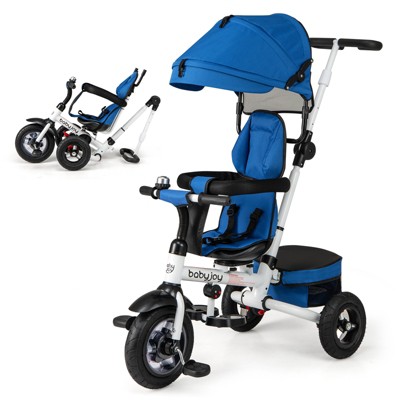 Safstar 5-in-1 Folding Trike for Toddlers 1-5 Years Old w/ Safety Harness Storage
