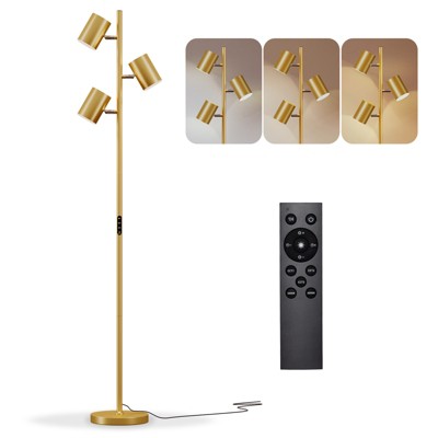 SUGIFT Modern Dimmable Floor Lamp for Living Room with 3 Color Temperatures LED Bulb Standing Lamp for Bedroom