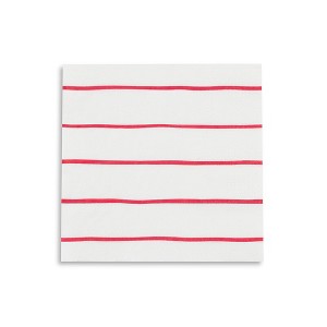 Daydream Society - Candy Apple Frenchie Striped Petite Napkins - Pack of 16 Paper Napkins - 1 of 1