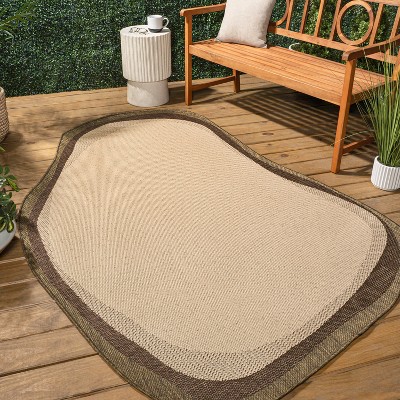 JONATHAN Y Wyatt Modern Rustic Abstract Indoor/Outdoor Shaped Area Rug